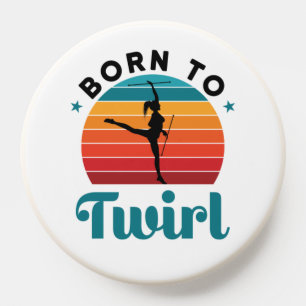 Born to Twirl Cute Baton Twirler PopSocket