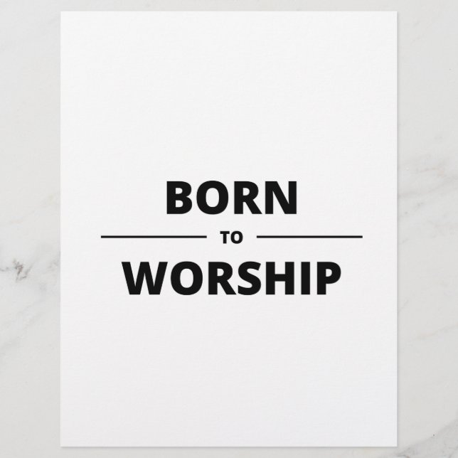 BORN TO WORSHIP LETTERHEAD (Front)