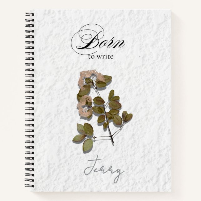Born to Write | Poetcore Name Design Notebook (Front)
