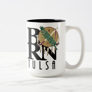 BORN Tulsa Oklahoma 15oz Two-Tone Coffee Mug