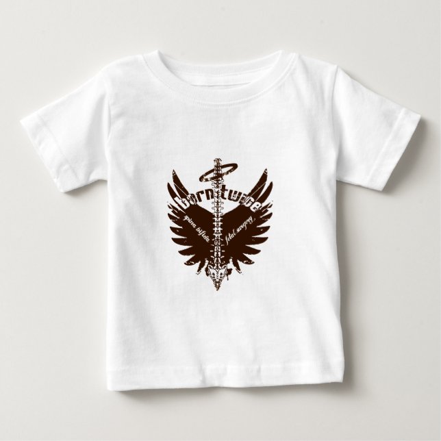 Born Twice Spina Bifida Fetal Surgery Angel Wings Baby T-Shirt (Front)