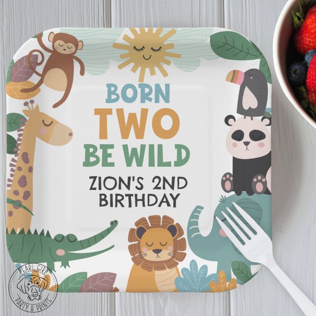 Born Two Be Wild Blue Paper Plates (Creator Uploaded)