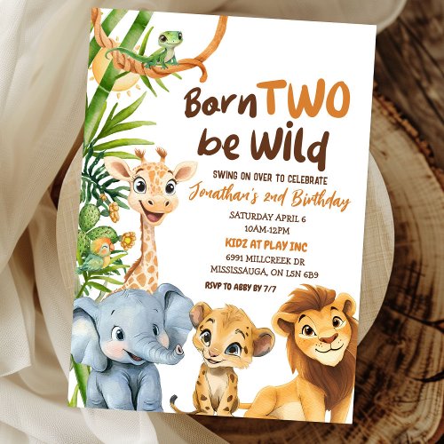 Born Two Be Wild Safari Theme Boy Second Birthday