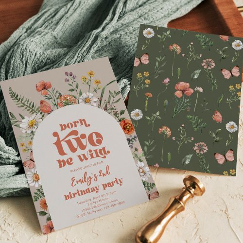 Born Two Be Wild Wildflower Invitation