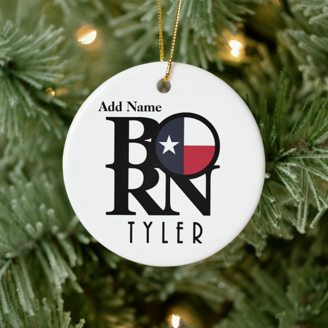 BORN Tyler Texas Ceramic Ornament (Tree)