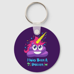 Born Unicorn Emoji Keychain