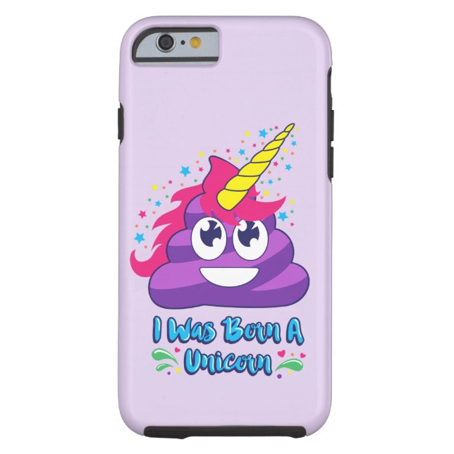 Born Unicorn Poop Emoji Phone Case (Back)