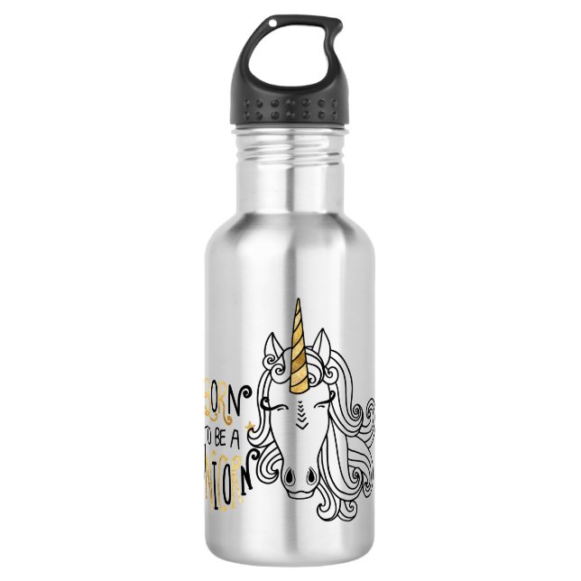 Born Unicorn Stainless Steel Water Bottle (Front)