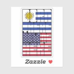 Born Uruguay Belong American Sticker