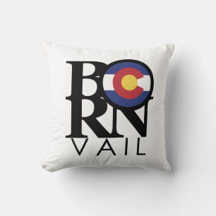 BORN Vail Colorado Throw Pillow