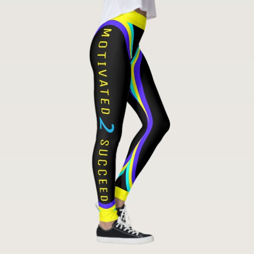 Born Warrior Motivated to Succeed Your Name Leggings