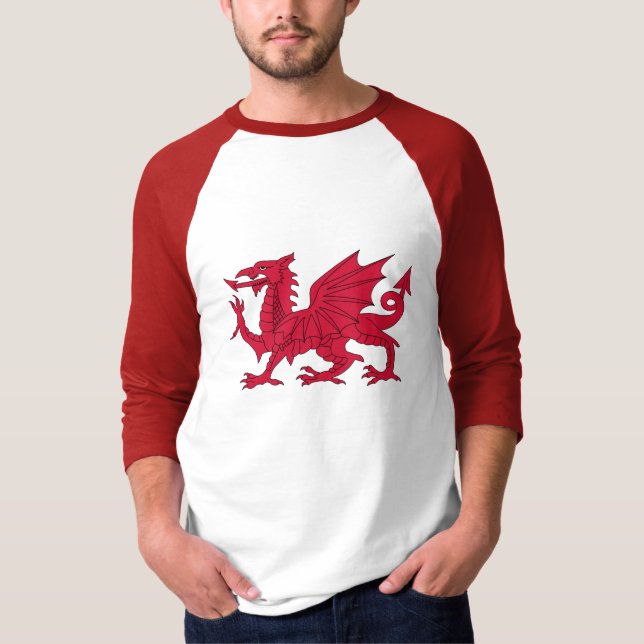 Born Welsh Dragon with Poem T-Shirt (Front)