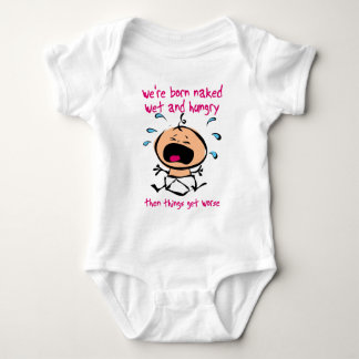 Born Wet Hungry Baby Sleeper Romper