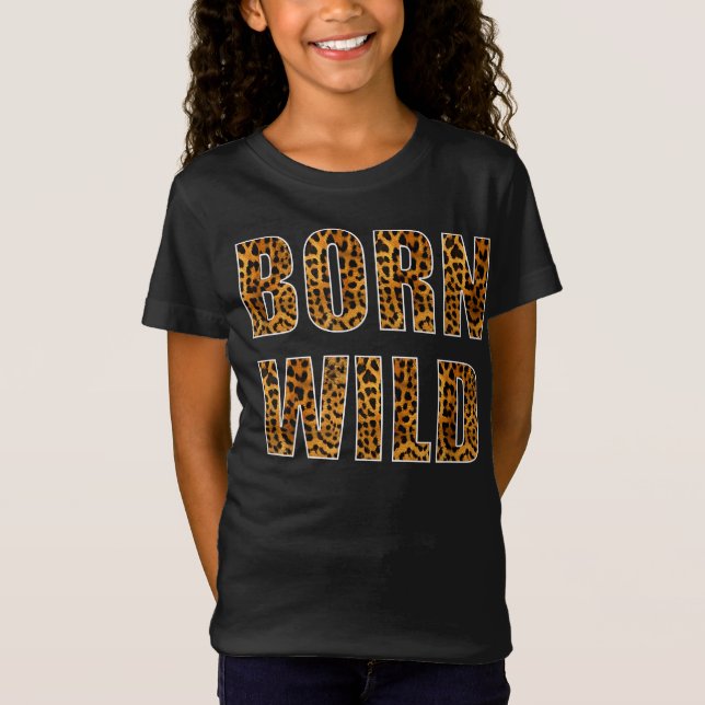 Born wild cheetah | Animal lover gift T-Shirt (Front)
