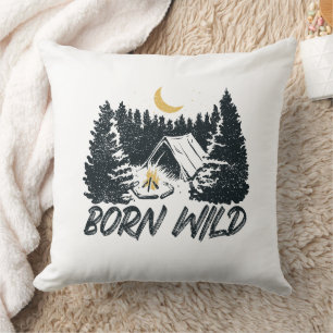 Born Wild Throw Pillow