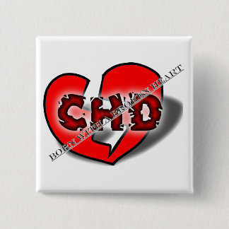 Born With A Broken Heart Pinback Button