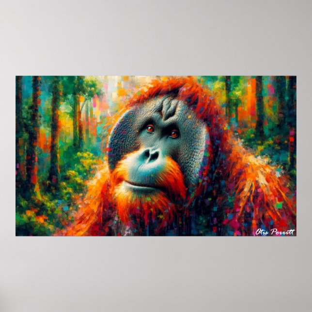 Bornean orangutan 3 poster (Front)