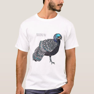 Bornean peacock-pheasant bird cartoon illustration T-Shirt