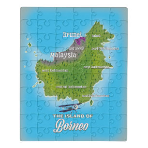 Borneo Map Jigsaw Puzzle