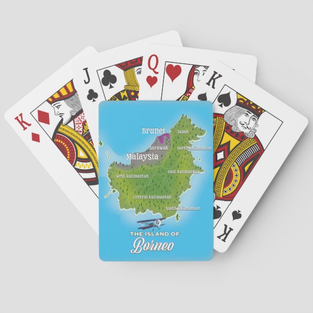 Borneo Map Poker Cards (Back)