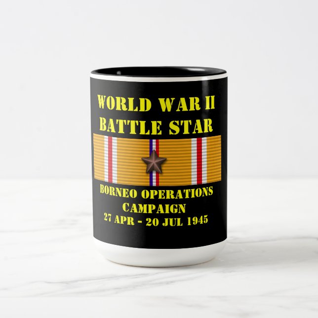 Borneo Operations Campaign Two-Tone Coffee Mug (Center)