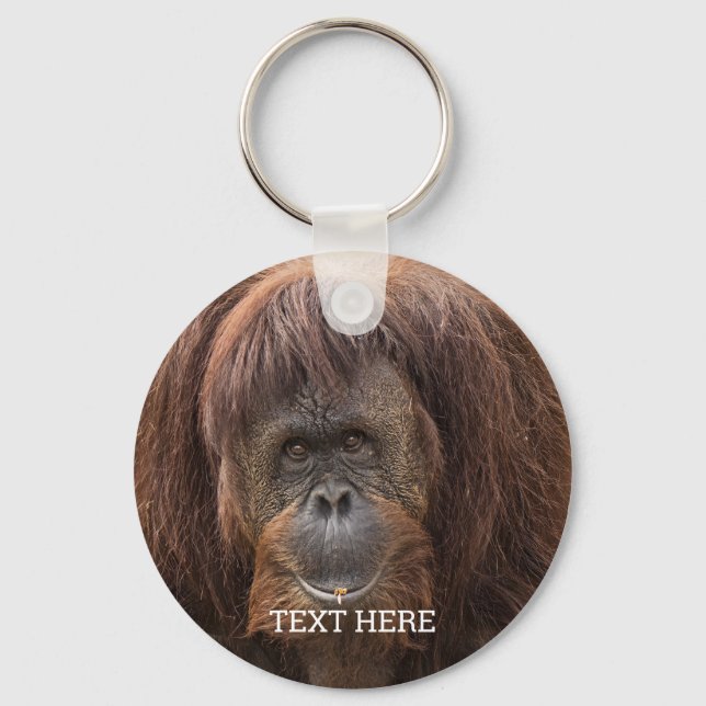 Borneo Orangutan Beautiful Photography Keychain (Front)