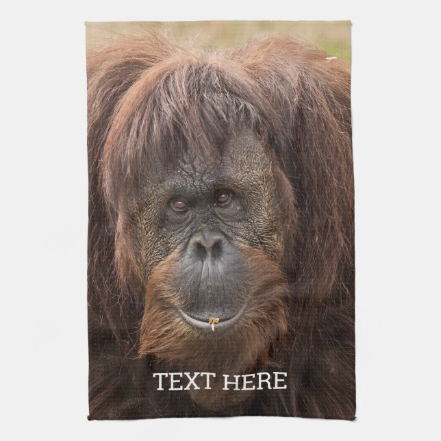 Borneo Orangutan Beautiful Photography Kitchen Towel (Vertical)