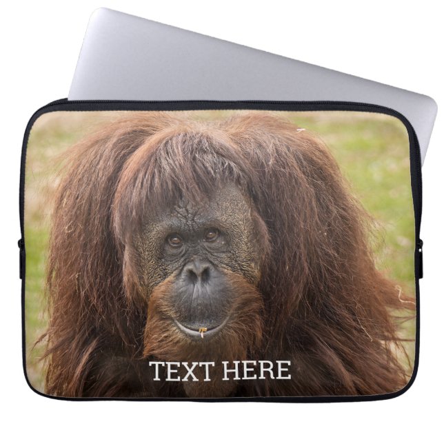 Borneo Orangutan Beautiful Photography Laptop Sleeve (Front)