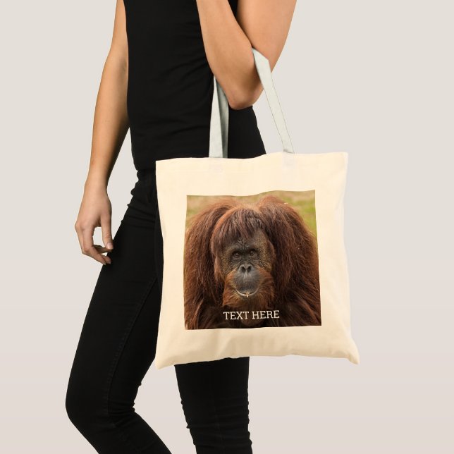 Borneo Orangutan Beautiful Photography Tote Bag (Front (Product))