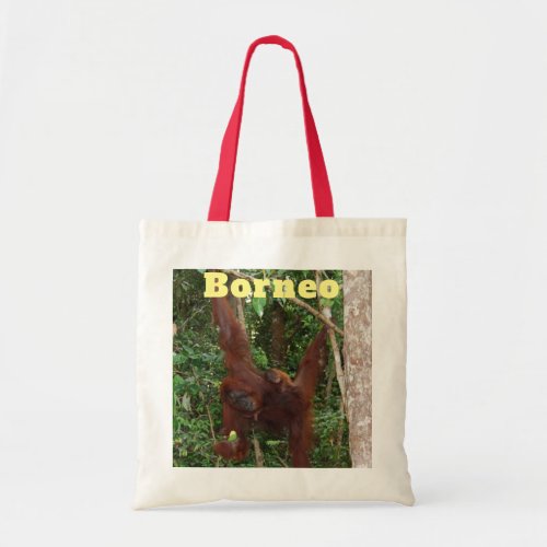 Borneo Orangutan Mother and Baby Tote Bag