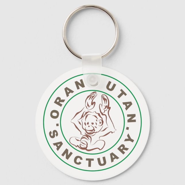 Borneo Orangutan Sanctuary Keychain (Front)