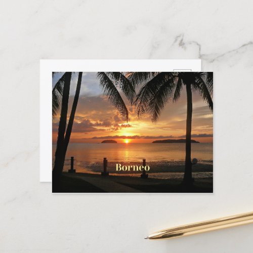 Borneo Sunset picturesque Postcard