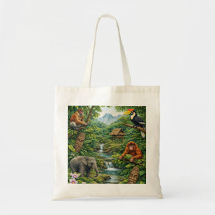 Borneo Tropical Rainforest Wildlife Tote Bag