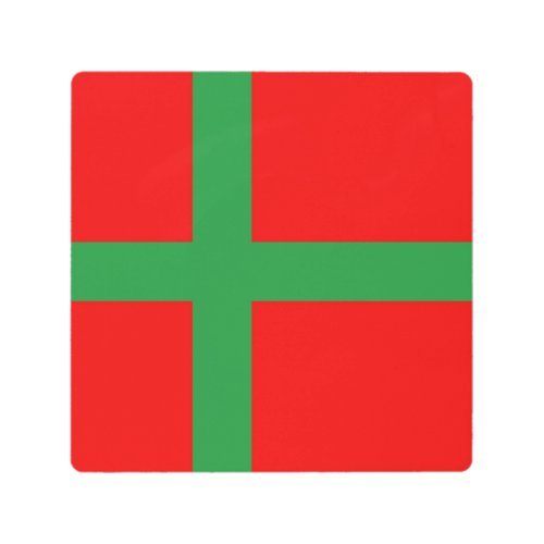 Bornholm Denmark flag region province symbol Metal Print