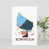 Bornholm Island Viking map (Standing Front)