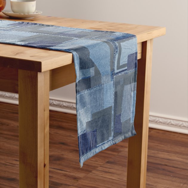 Denim Jute Table Runner - Denim Blue, 14''x72'' – Chardin Home