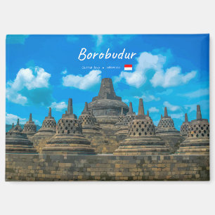 Borobudur, Indonesia - Ancient Buddhist Temple Magnet