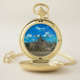 Borobudur, Indonesia - Ancient Buddhist Temple Pocket Watch