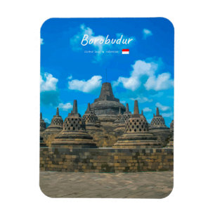 Borobudur, Indonesia - Ancient Buddhist Temple R Magnet