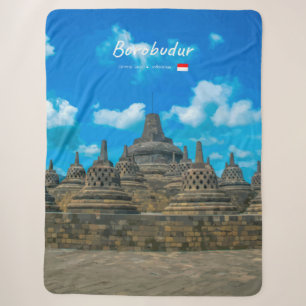 Borobudur, Indonesia - Ancient Buddhist Temple Sherpa Blanket