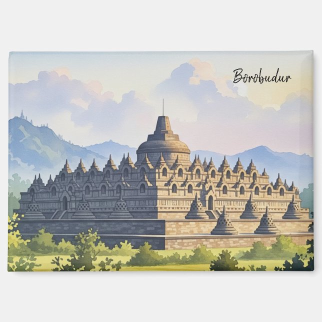 Borobudur Indonesia travel Magnet (Front)