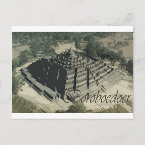 Borobudur Temple Screnary Postcard