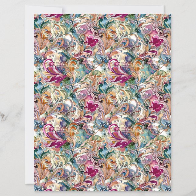 Boroque floral pattern background paper (Front)