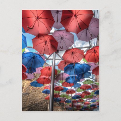 Borough Market umbrella art London Postcard