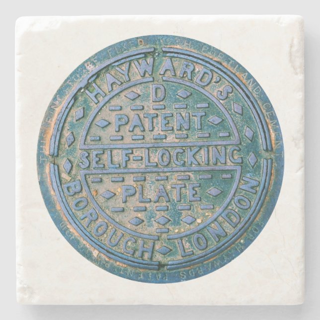 Borough of London Utility Cover - Stone Coaster (Front)