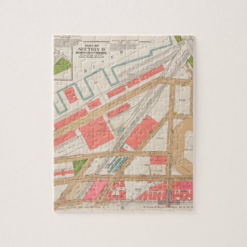 Borought of the Bronx map Jigsaw Puzzle