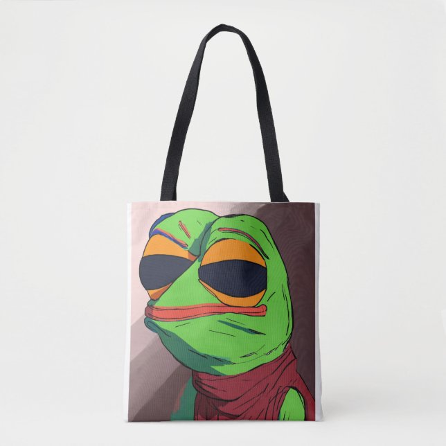 "Borpa & Badly Drawn Pepe Meme Tote Bag" Bag (Front)