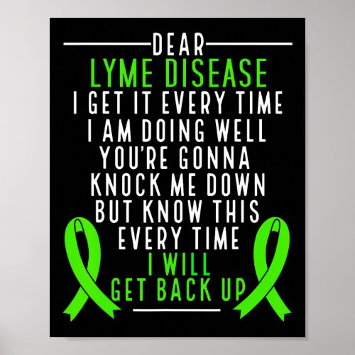 Borreliosis Survivor I Will Get Back Lyme Disease  Poster