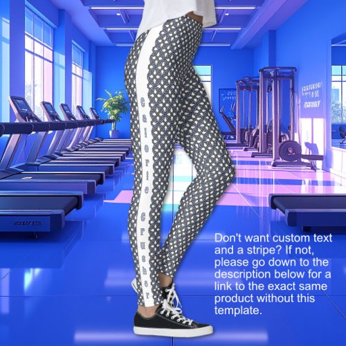 Borromean Rings - Blue Purple and Gray WITH TEXT Leggings