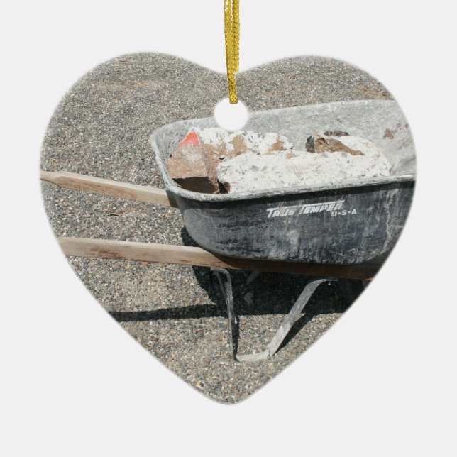 Borrow A Wheel Ceramic Ornament (Front)